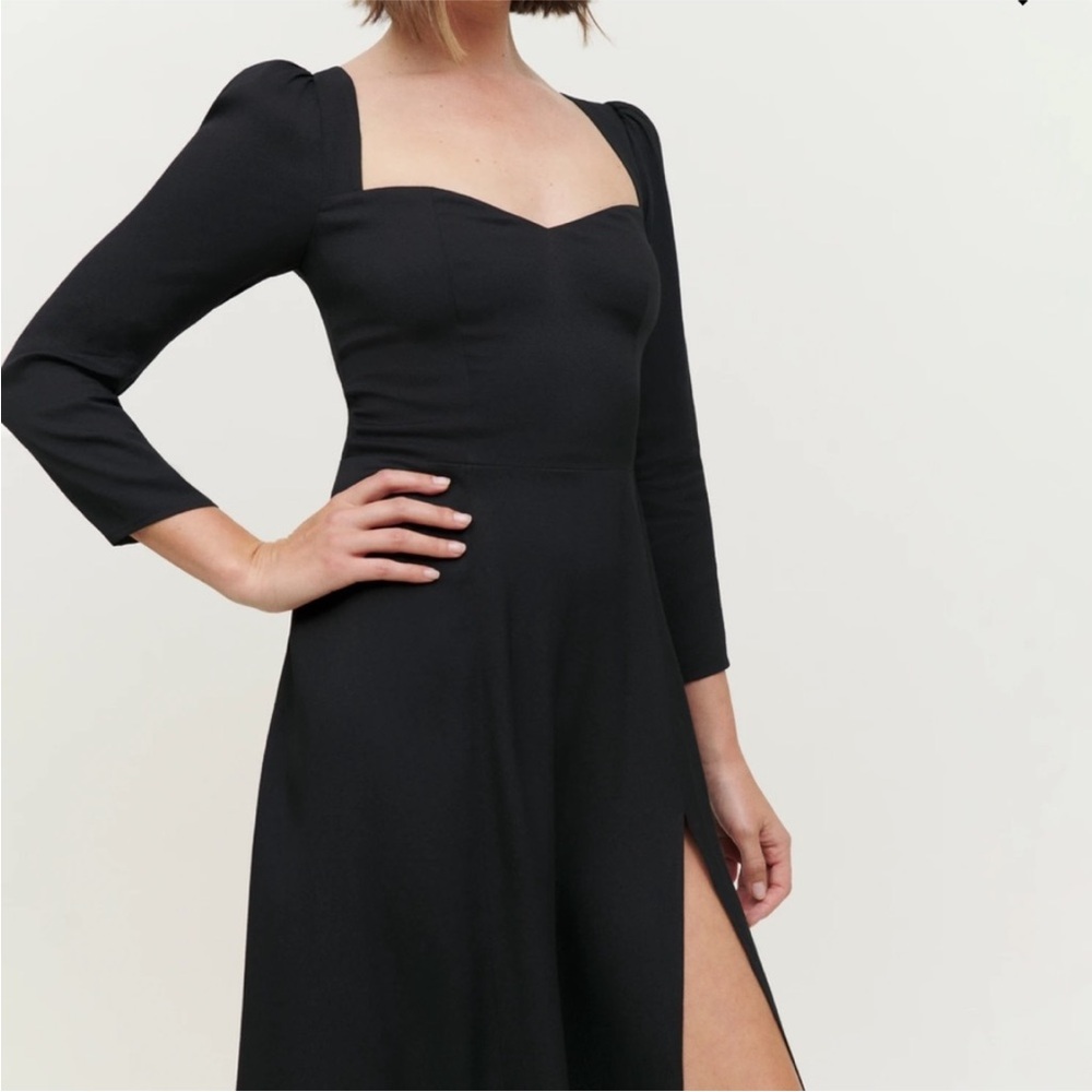 Reformation Mara Dress Black NEW - Picture 3 of 11